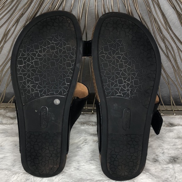 Nurture Black Leather Camdenn Comfort Sandal 8 - Picture 10 of 12